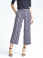 Banana Republic Blake Fit Paisley Wide Leg Crop Pant - Br Spice Paisley Blue