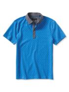 Banana Republic Mens Signature Slim Pique Polo Size L Tall - Cascade Blue