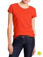 Banana Republic Factory Short Sleeve Tee - New Nordic Red