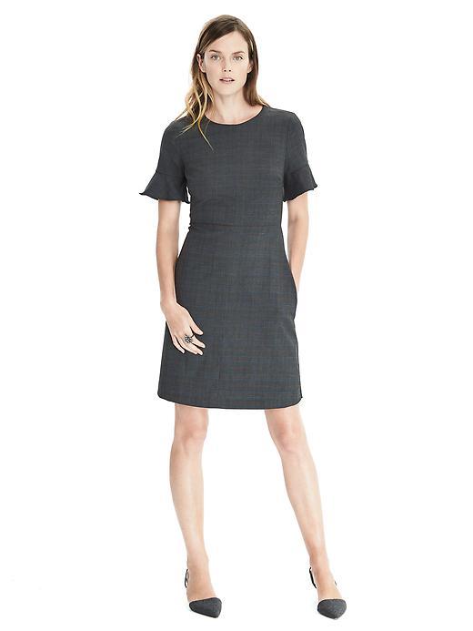 Banana Republic Womens Short Flutter Sleeve Plaid Dress Size 0 - Multi Plaid