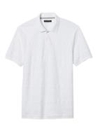 Banana Republic Mens Luxury Touch Textured Stripe Polo - White