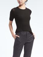 Banana Republic Merino Rib Tee - Black