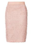 Banana Republic Womens Eyelash Fringe Pencil Skirt Pink Size 0