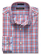 Banana Republic Mens Camden Fit Tri Tone Non Iron Shirt Size L Tall - Saucy Red