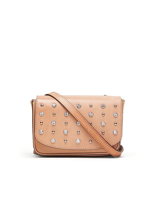 Banana Republic Studded Mini Double Saddle Bag Size One Size - Natural