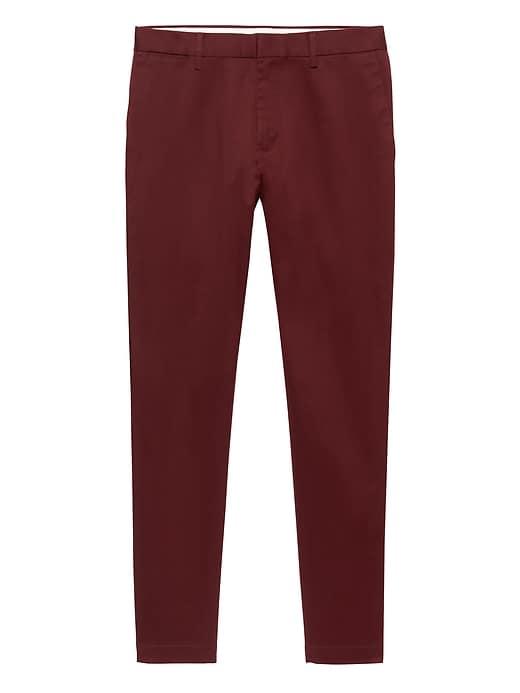 Banana Republic Mens Mason Athletic Tapered Rapid Movement Chino Pant Ruby Red Size 42w