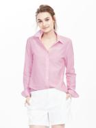 Banana Republic Womens Dillon Fit Cotton Shirt Size L - Faded Coral