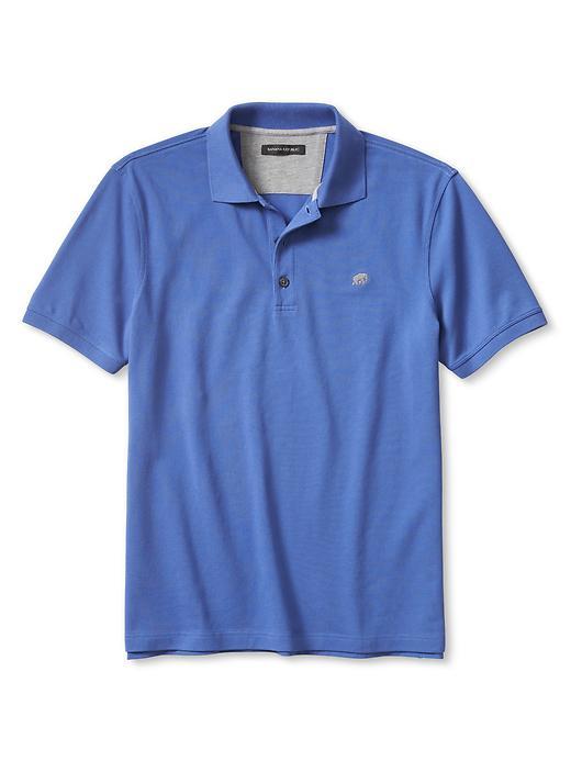 Banana Republic Mens Signature Pique Polo Size L Tall - Blanket Blue