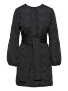 Banana Republic Womens Water-resistant Quilted Coat Black Size S