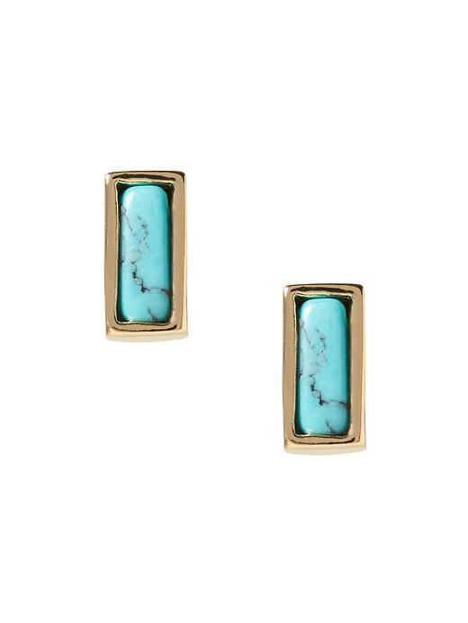 Banana Republic Tile Stud Earring Size One Size - Gold