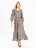 Banana Republic Womens Silk Tassel Boho Dress Size L - Boulder