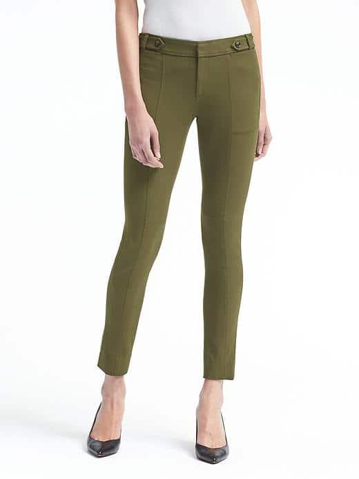 Banana Republic Womens Sloan Fit Utility Pant - Seaweed