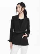 Banana Republic Belted Shawl Collar Blazer Size 0 - Black