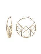 Banana Republic Tangier Tile Hoop Earring Size One Size - Gold