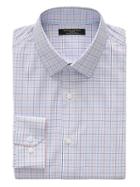 Banana Republic Mens Grant Slim-fit Non-iron Check Shirt Blood Orange Size S