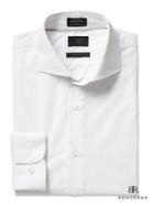 Banana Republic Mens Monogram Grant Slim-fit Italian Cotton Dress Shirt White Size Xl
