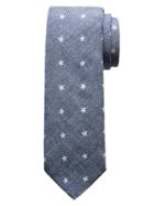 Banana Republic Mens Star Print Cotton Tie Size One Size - Navy