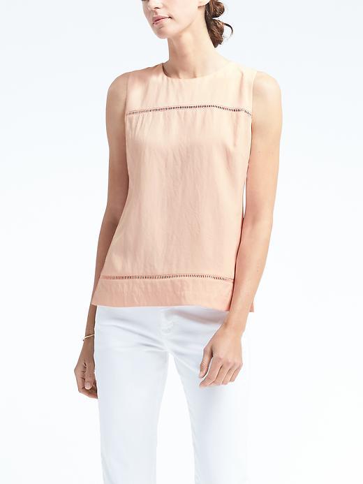 Banana Republic Womens Ladder Lace Top - Blush