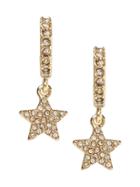 Banana Republic Womens Pave Star Mini Hoop Earring Gold Size One Size