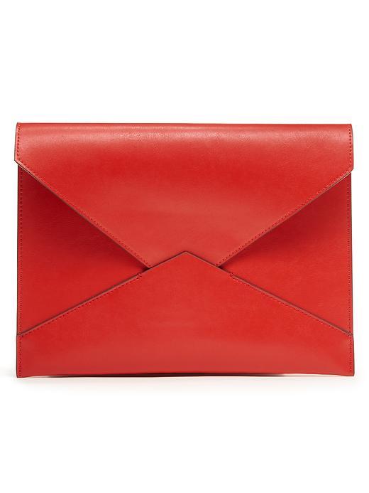 Banana Republic Red Envelope Clutch Size One Size - Geo Red