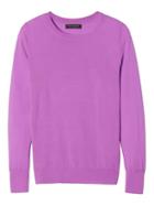 Banana Republic Womens Merino Pullover Crew - Ultra Violet