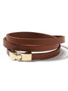 Banana Republic Leather Buckle Bracelet Size One Size - Camel