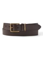 Banana Republic Mens D-ring Keeper Leather Belt Chocolate Brown Size 36
