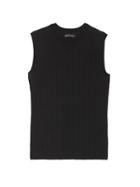 Banana Republic Womens Petite Stripe Cotton-blend Sweater Shell Black Size Xs