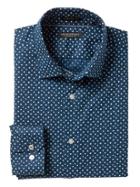 Banana Republic Mens Camden Fit Supima Cotton Floral Shirt - Navy Star