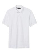 Banana Republic Mens Slim Luxury Touch Textured Stripe Polo - White