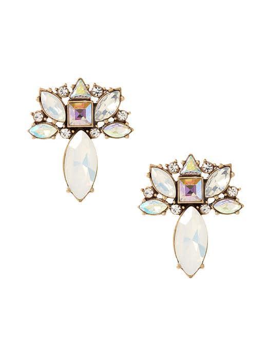 Banana Republic Sparkle Crystal Stud Earring - Opal