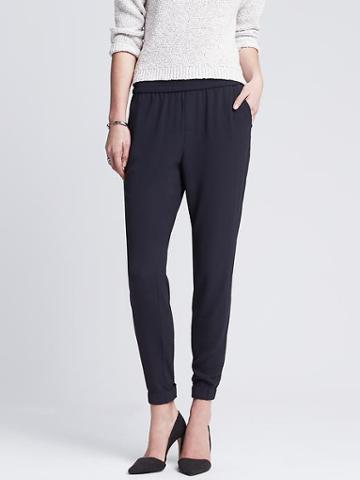 Banana Republic Womens Black Drapey Pant Size 0 Regular - Preppy Navy