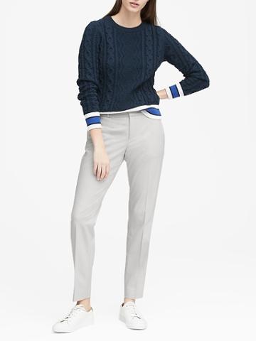 Banana Republic Petite Ryan Slim Straight-fit Machine-washable Pant