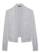 Banana Republic Womens Soft Jersey Short Cardigan Heather Gray Size Xxl