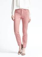 Banana Republic Womens Sloan Fit Solid Pant - Dusty Pink
