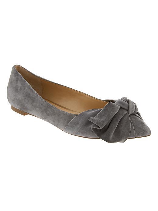Banana Republic Ambrell Bow Flat Size 10 - Steel Grey