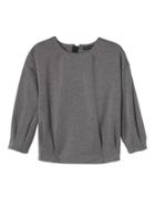 Banana Republic Pleated Sleeve Couture Sweatshirt - Heather Medium Gray