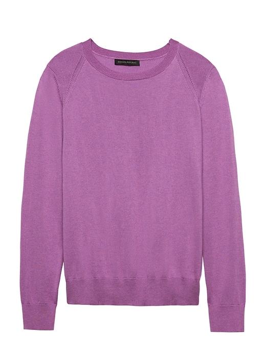 Banana Republic Womens Silk-cotton Crew-neck Sweater Orchid Size M
