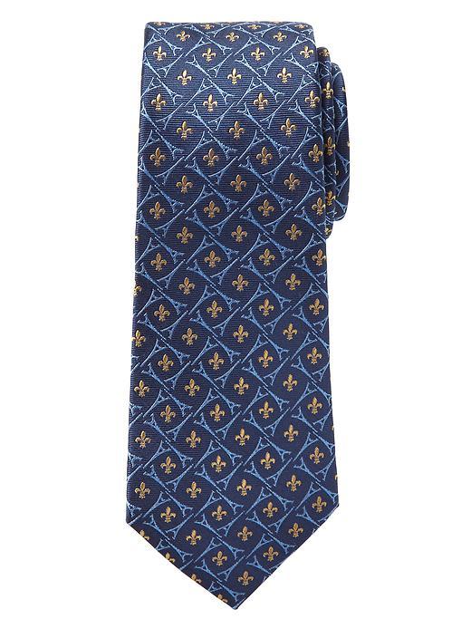 Banana Republic Mens Eiffel Tower Tie Size One Size - Navy Star