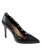 Banana Republic Womens Madison Laser-cut 12-hour Pump Black Leather Size 11