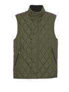 Banana Republic Mens Water-resistant Quilted Vest Olive Size L