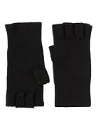 Banana Republic Mens Merino Wool Fingerless Rib Gloves Black Size One Size