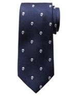 Banana Republic Mens Skull Print Silk Tie Size One Size - Navy