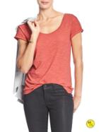 Banana Republic Factory Back Seam Tee Size L - Spiced Coral