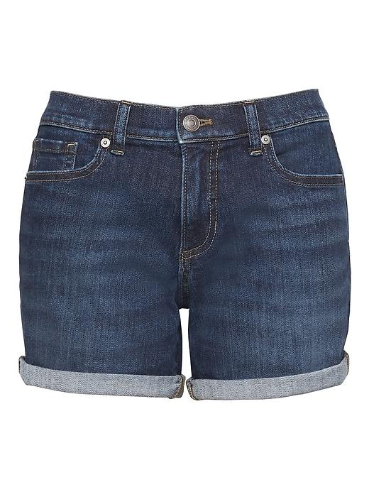 Banana Republic Womens Roll-up Medium Wash 6 Denim Short Medium Indigo Size 0