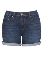 Banana Republic Womens Roll-up Medium Wash 6 Denim Short Medium Indigo Size 0