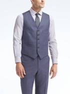 Banana Republic Mens Solid Wool Suit Vest - Bright Blue