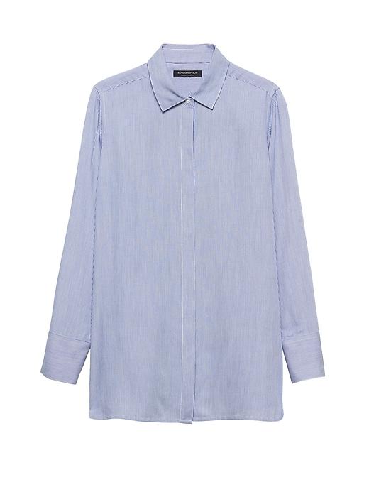 Banana Republic Parker Tunic-fit Soft Stripe Shirt
