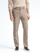 Banana Republic Mens Standard Non-iron Stretch Houndstooth Pant Khaki Size 33w