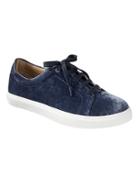 Banana Republic Womens Velvet Essential Sneaker Basic Blue Velvet Size 5